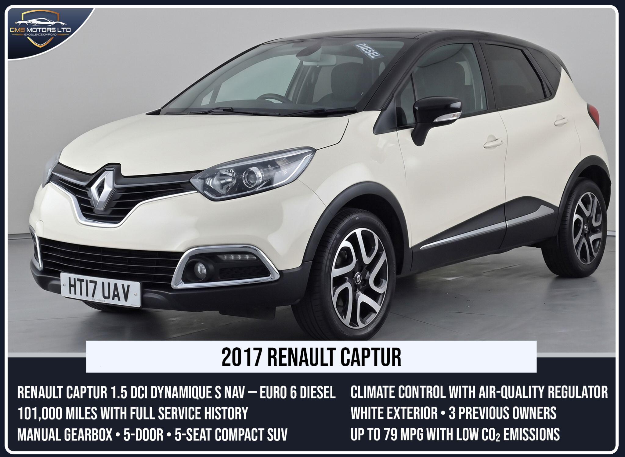 2017 Renault Captur 1.5 dCi ENERGY Dynamique S Nav Euro 6 (ss) 5dr