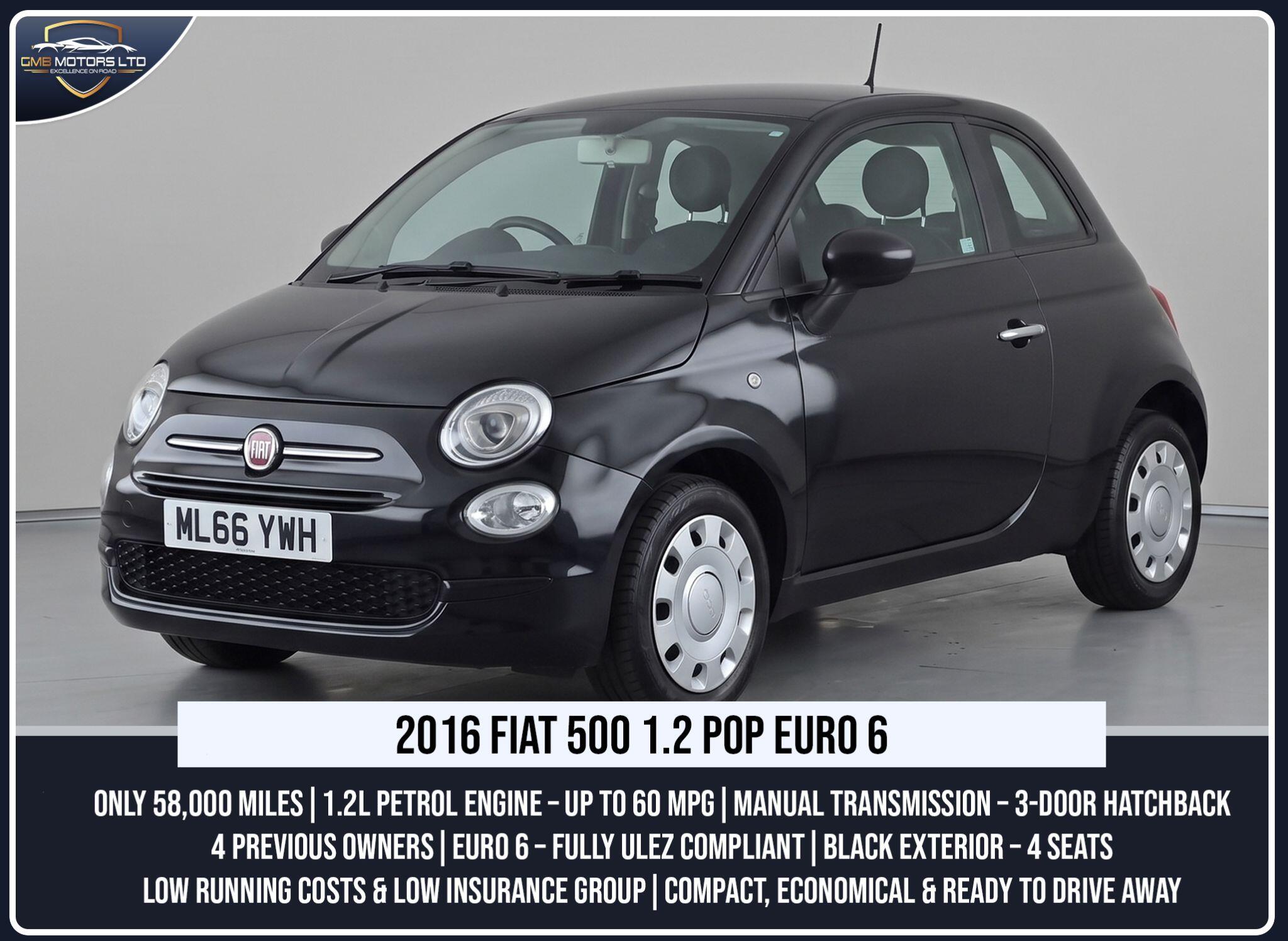 2016 Fiat 500 1.2 Pop Euro 6 (ss) 3dr