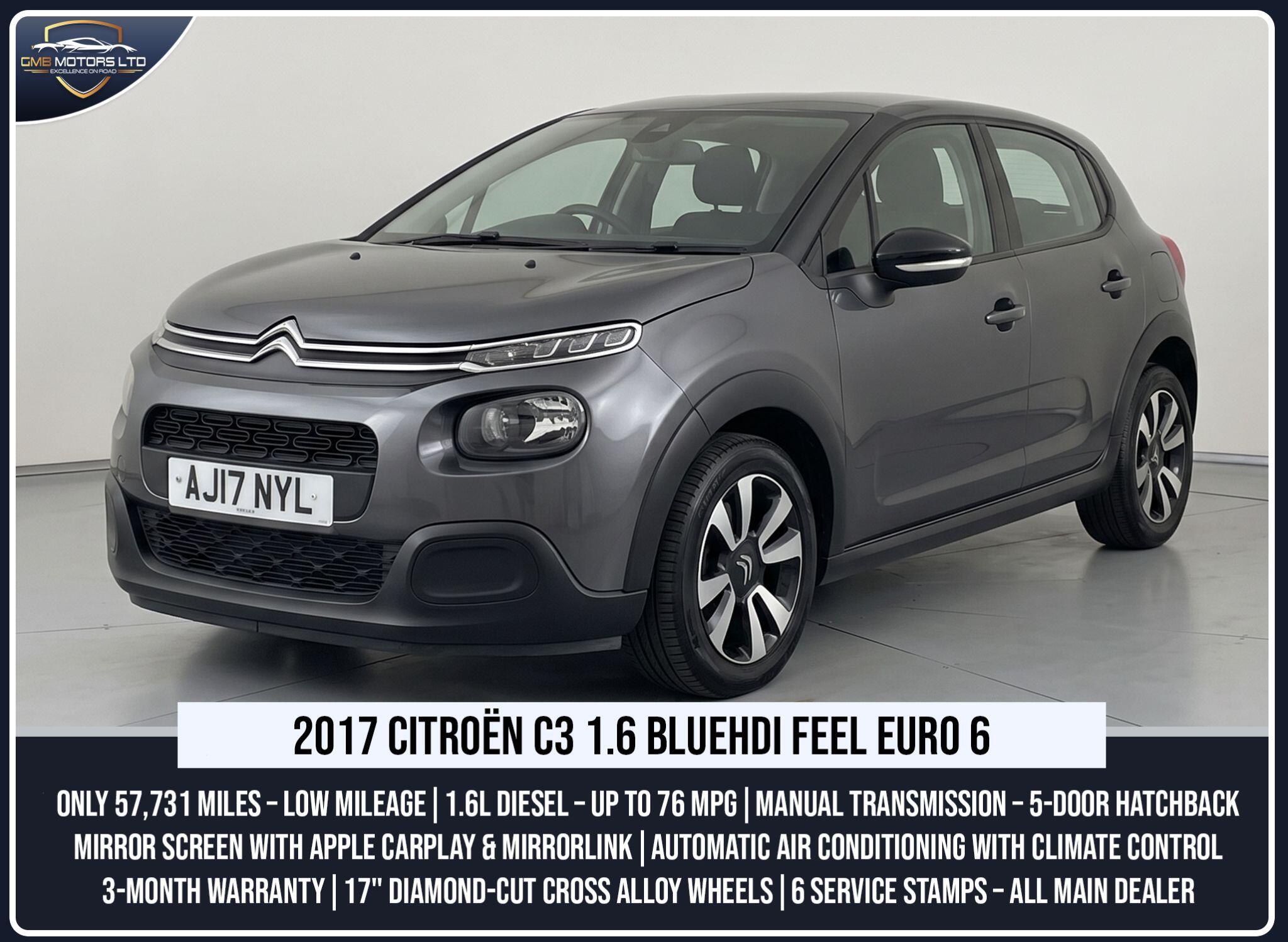 2017 Citroen C3 1.6 BlueHDi Feel Euro 6 (ss) 5dr